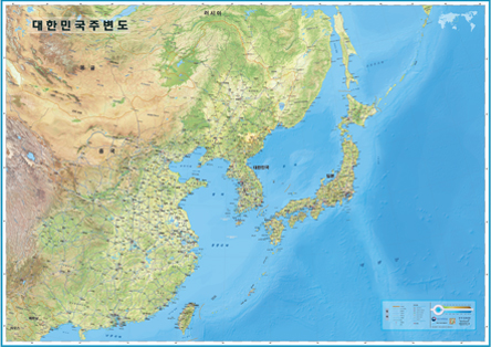 대한민국 주변도 이미지