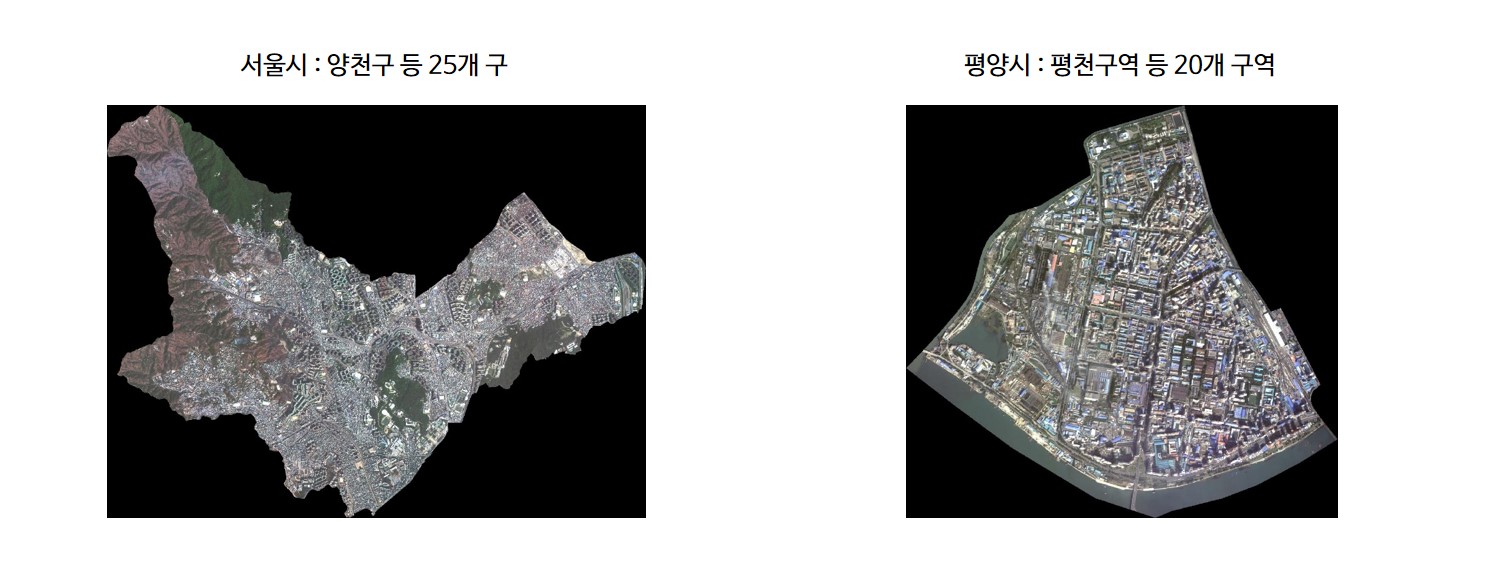 1. 서울시 : 양천구 등 25개 구영상 2.평양시 : 평천구역 등 20개 구역
